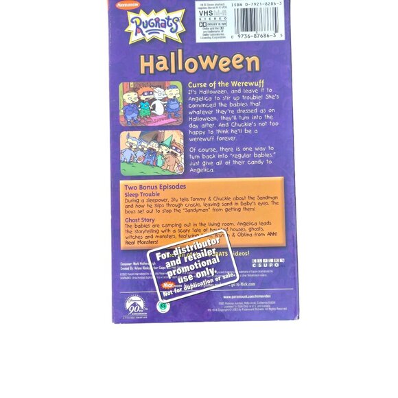 Nickelodeon Rugrats Halloween VHS Tape Spook Tacular 2002 Promo Edition Screener - Picture 2 of 11